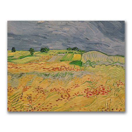 Vincent Van Gogh 'Plain At Auvers 1890' Canvas Art,35x47